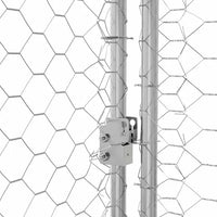 Outdoor Dog Kennel with Mesh Roof – Silver, Galvanised Steel