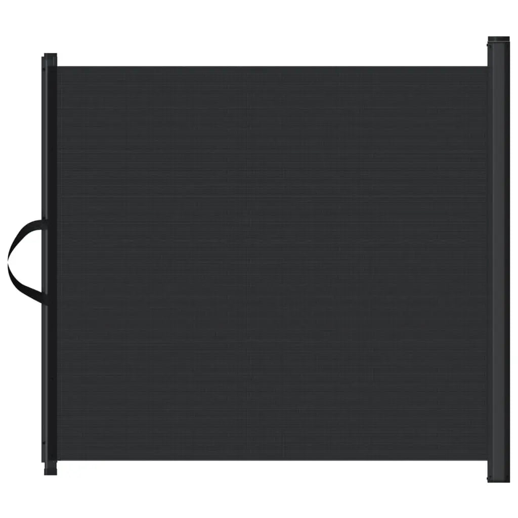 Black retractable dog gate