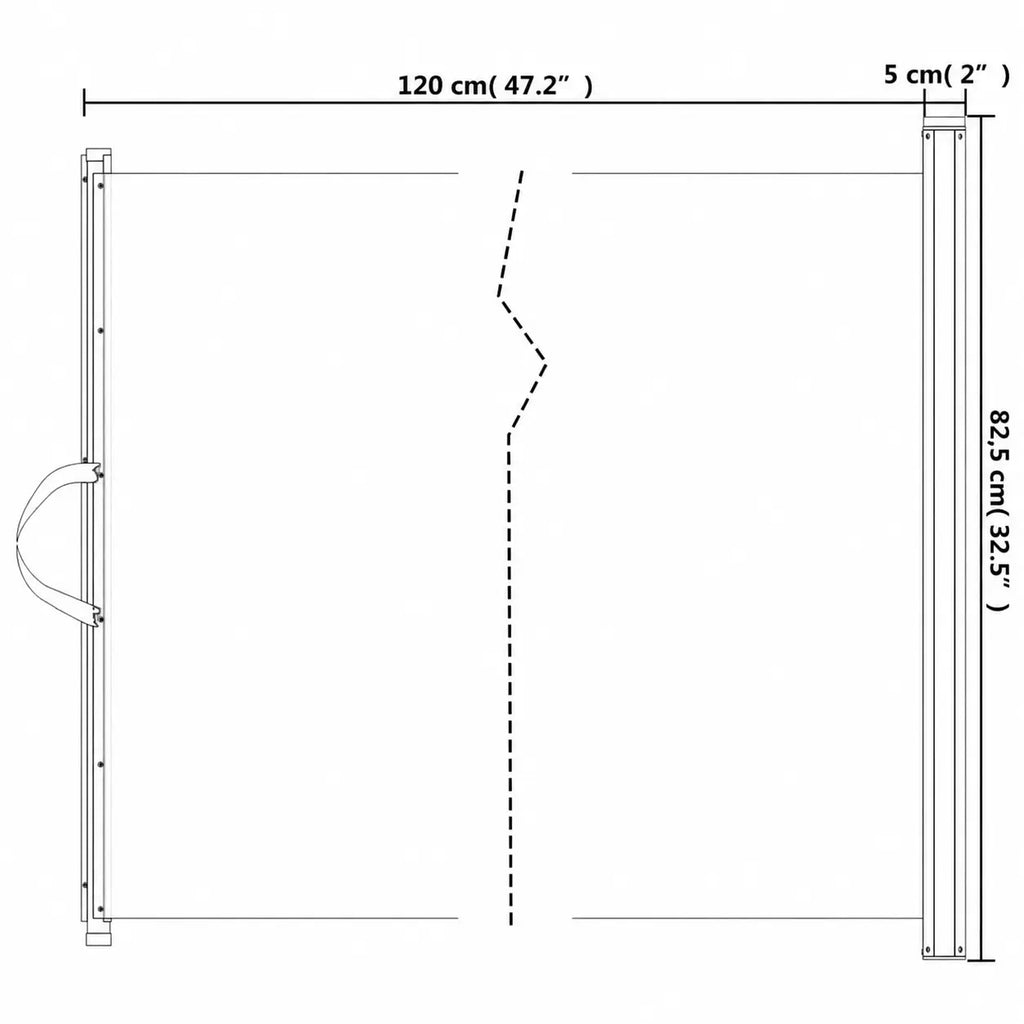 Retractable Dog Gate - 125 cm Wide, Powder-Coated Iron
