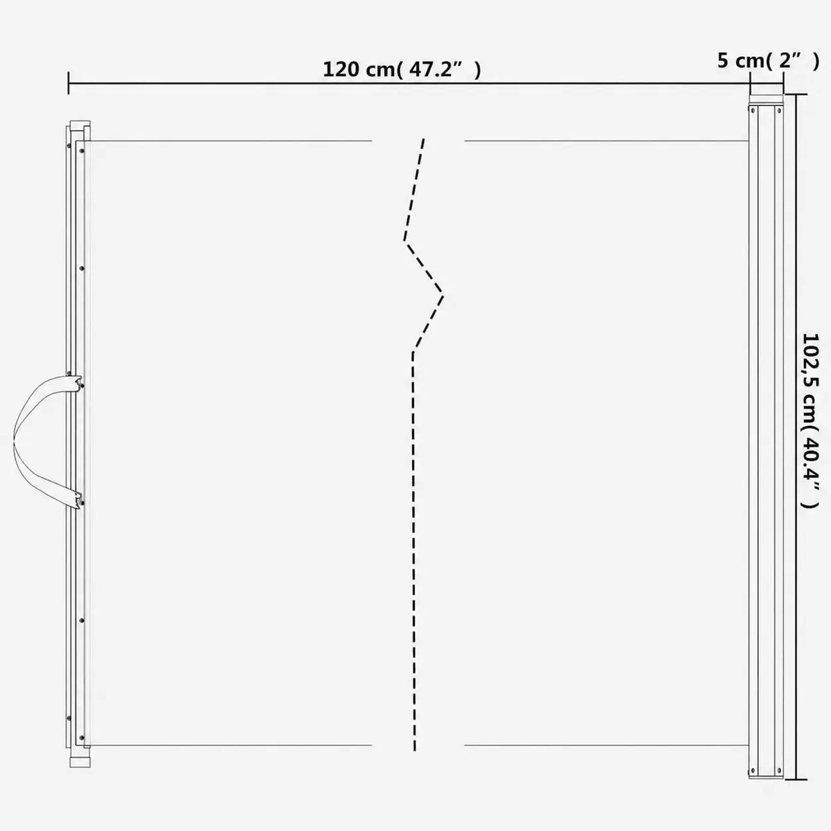 Retractable Dog Gate - 125 cm Wide, Powder-Coated Iron