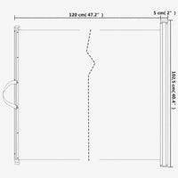 Retractable Dog Gate - 125 cm Wide, Powder-Coated Iron
