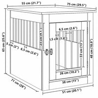 Dog Crate Furniture - Engineered Wood Side Table