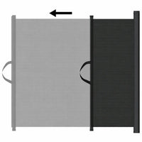Retractable Dog Gate - 125 cm Wide, Powder-Coated Iron