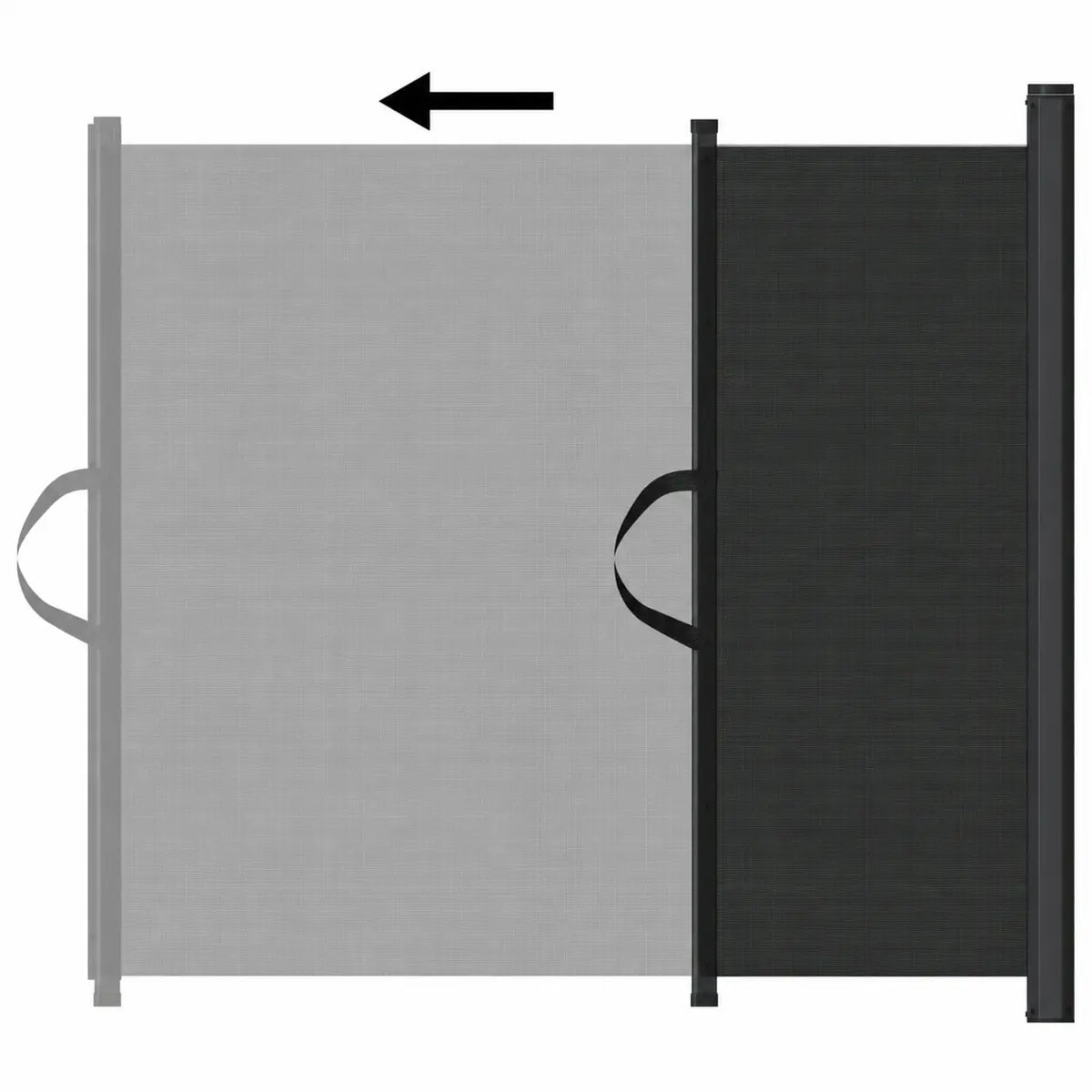 Retractable Dog Gate - 125 cm Wide, Powder-Coated Iron