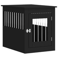 Dog crate furniture in wood colour black