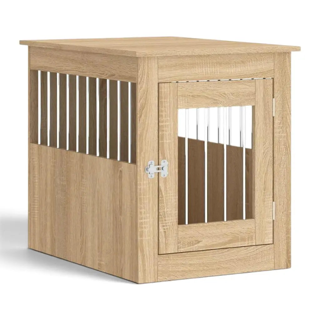Dog crate furniture in wood colour sonoma oak