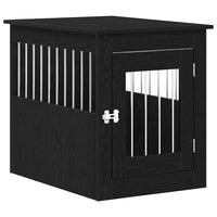 Dog crate furniture in wood colour black oak