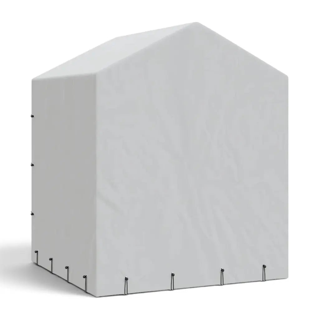 Dog Kennel with Roof & Sidewalls - Silver