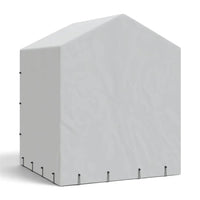 Dog Kennel with Roof & Sidewalls - Silver